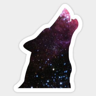 Galaxy Wolf Sticker